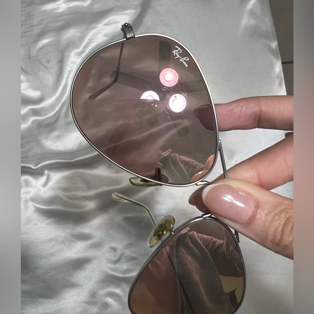 Authentic Ray-Ban Silver-pink Sunglasses with case - Picture 11 of 12